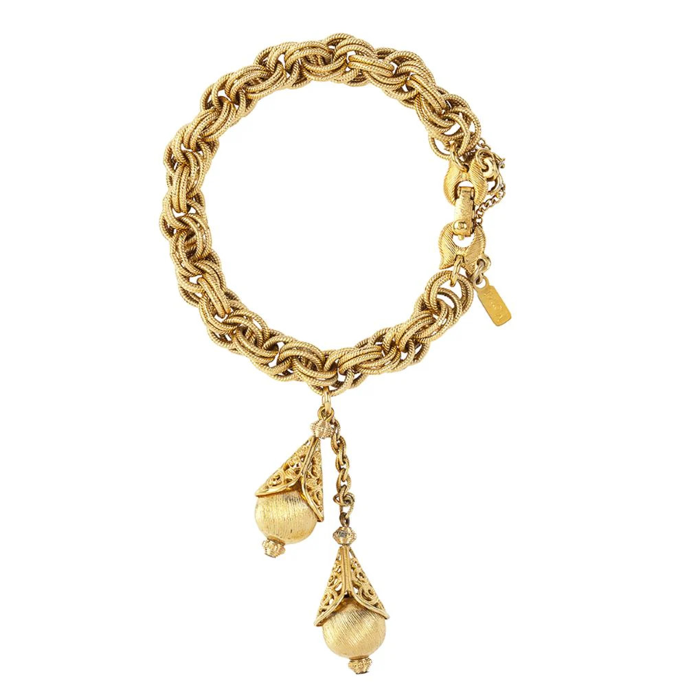 1970s Vintage Monet Filigree Charm Bracelet | Susan Caplan