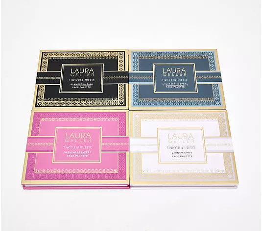 Laura Geller Party in a Palette Set of 4 Face Palettes - QVC.com | QVC