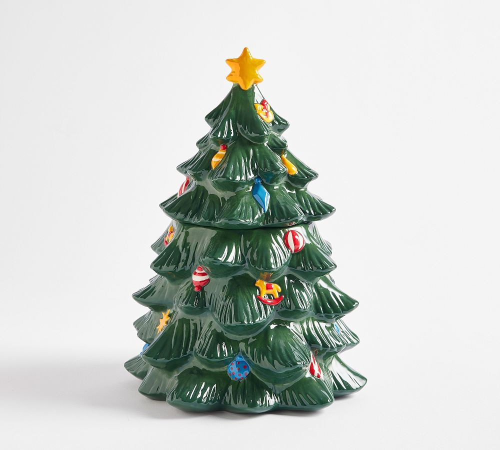 Christmas in the Country Figural Tree Cookie Jar | Pottery Barn (US)