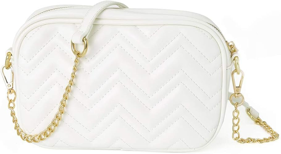 Quilted Crossbody Bags for Women, Small Crossbody Shoulder Purse,Cute Little Ladies Handbags with... | Amazon (US)