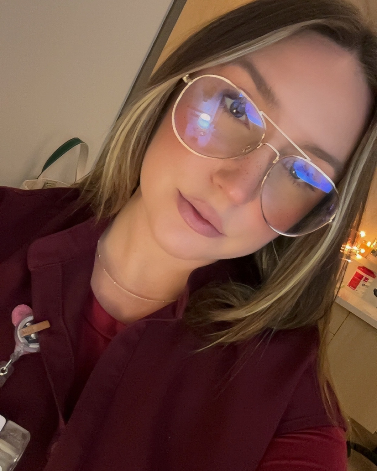 New blue light aviator glasses! Love these for work when I’m staring at the computer all day and they also just kinda add a little extra to your scrub outfit  

#LTKMidsize #LTKFindsUnder50 #LTKStyleTip