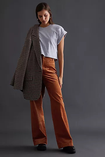 Maeve Colette Corduroy Wide-Leg Pants | Anthropologie (US)