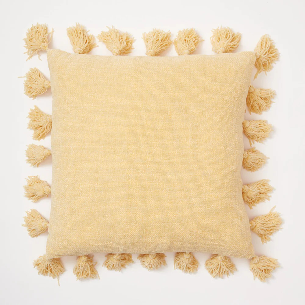 Dormify Chenille Knit Tassel Throw Pillow | Dorm Essentials - Dormify | Dormify