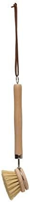 Creative Co-Op Beech Wood Brush with Metal Decorative Accents & Leather Strap (DF3016) | Amazon (US)