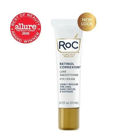 (GIFT WITH PURCHASE) RoC Retinol Correxion Line Smoothing Eye Cream with RoC Retinol, Non-Greasy, 0.5 fl oz + Roc Retinol Correxion Line Smoothing Night Serum Capsules | Walmart (US)