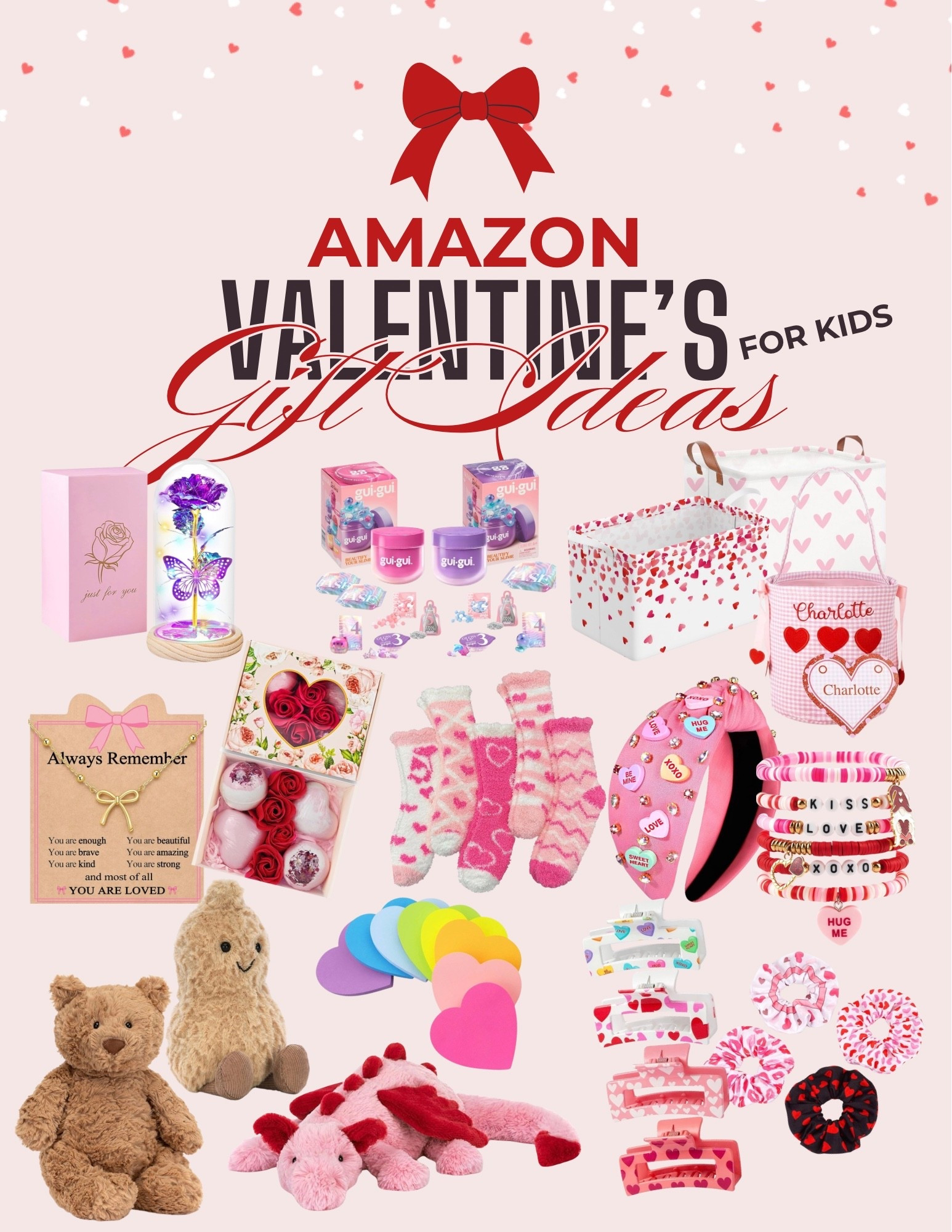 Because nothing says valentines, like seeing their little faces light up 🥹💝

I pulled together the cutest Amazon finds to make DIY valentines baskets for kids: fun, festive, and totally customizable for their personalities. Perfect for siblings, classroom, surprises, or a little “mom win” moment. All the easy ideas are linked so you can throw one together without overthinking it 🫶🏻

#valentinesday #kidsvalentines #giftsideas #amazonvalentinesday ￼￼

#LTKKids #LTKValentine #LTKmomlife