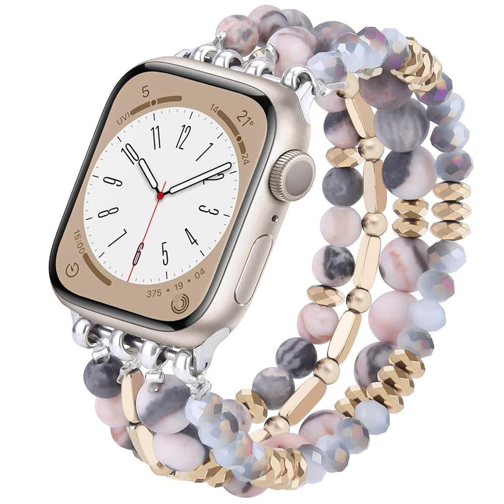 VISOOM Beaded Boho Bracelet Compatible for Apple Watch Band 40mm/38mm/41mm/42mm Series 10 9 8 7 S... | Amazon (US)