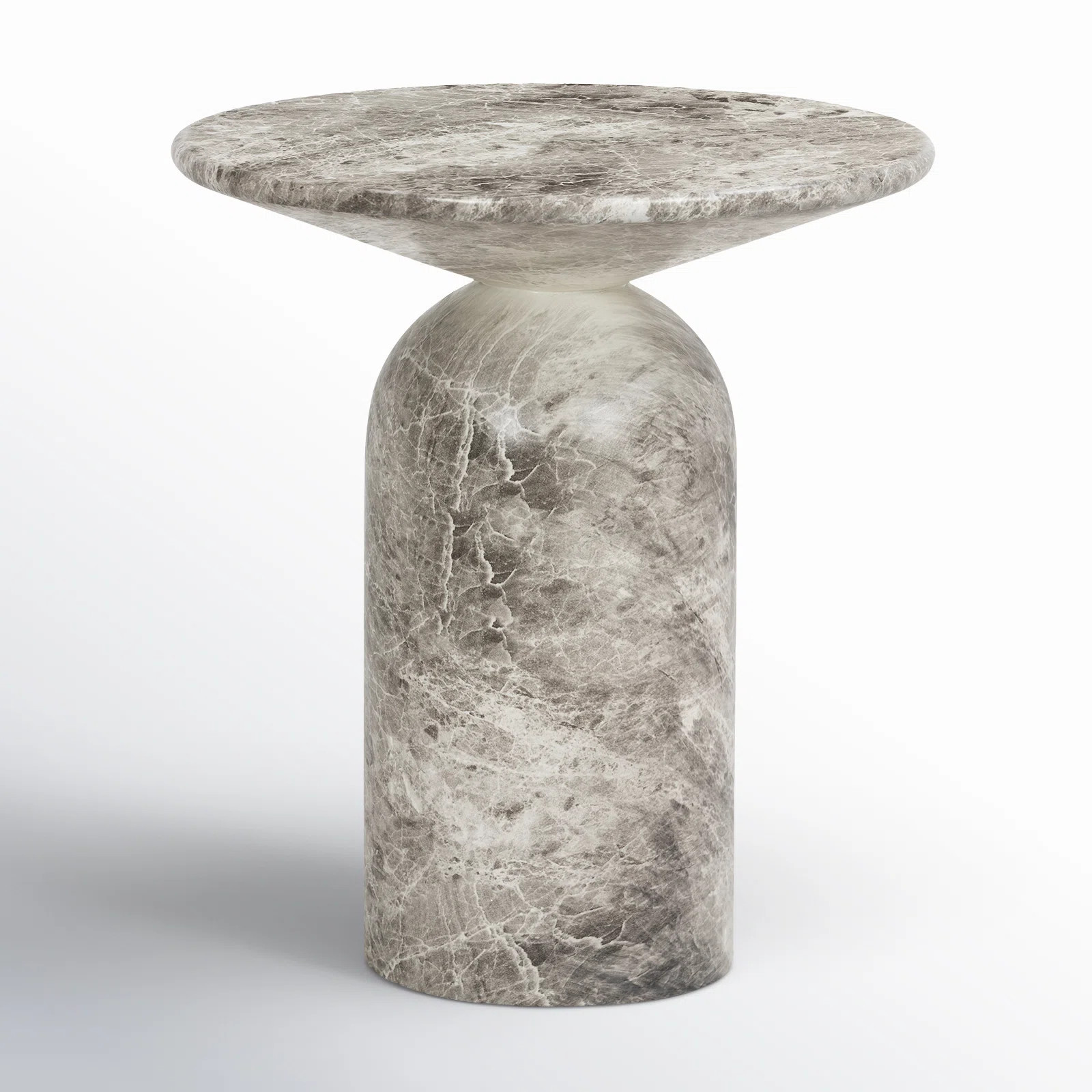Dalissa Resin End Table with Marble Finish | Wayfair North America