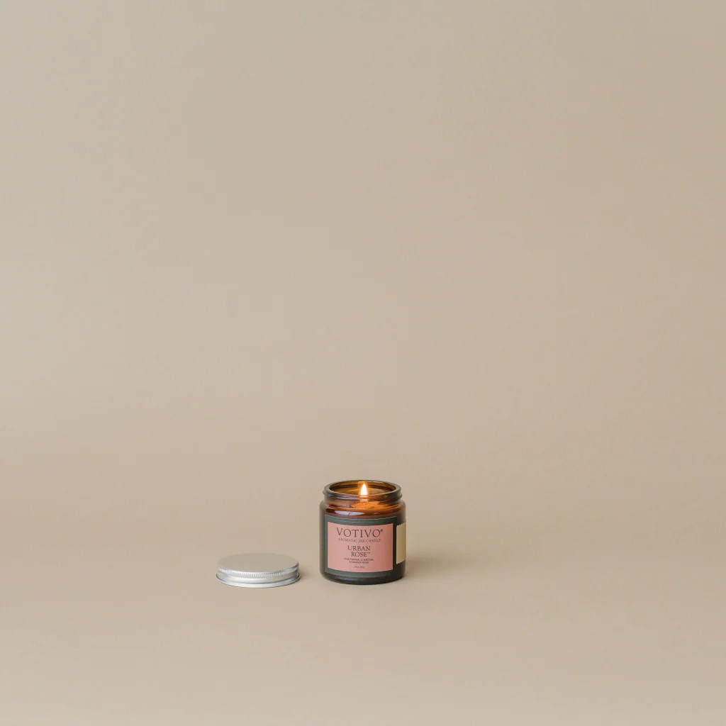 2.8oz Aromatic Jar Candle-Urban Rose | Votivo