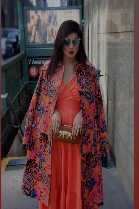 Tangarine Dress and a Printed Velvet Coat 

#LTKSale #LTKFind #LTKstyletip
