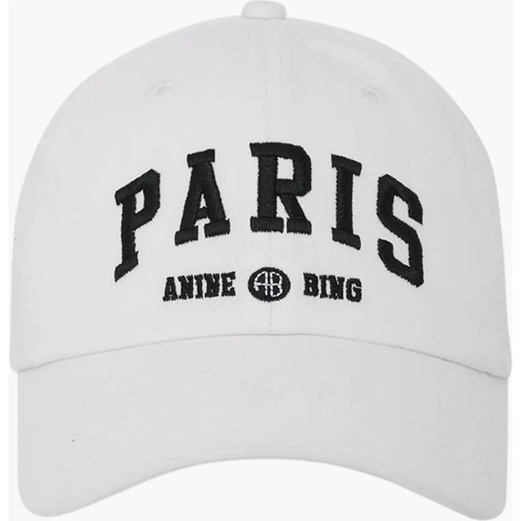 ANINE BING Jeremy Paris University Baseball Cap in White at Nordstrom | Nordstrom