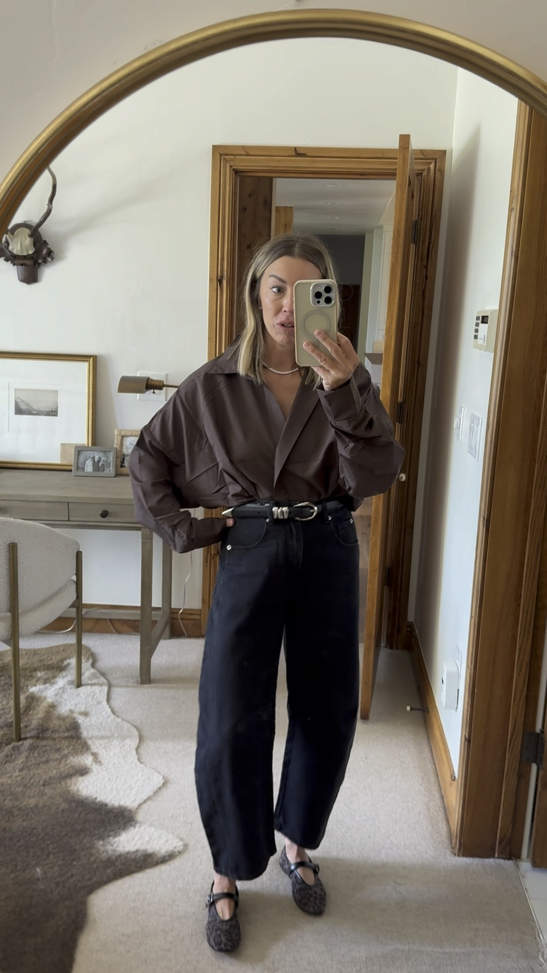 Love this new chocolate brown bodysuit. The tuck is perfect 👍🏻 wearing with Amazon jeans I wear alll the time! I’m wearing a S in both 

#LTKOver40 #LTKFindsUnder100 #LTKFindsUnder50