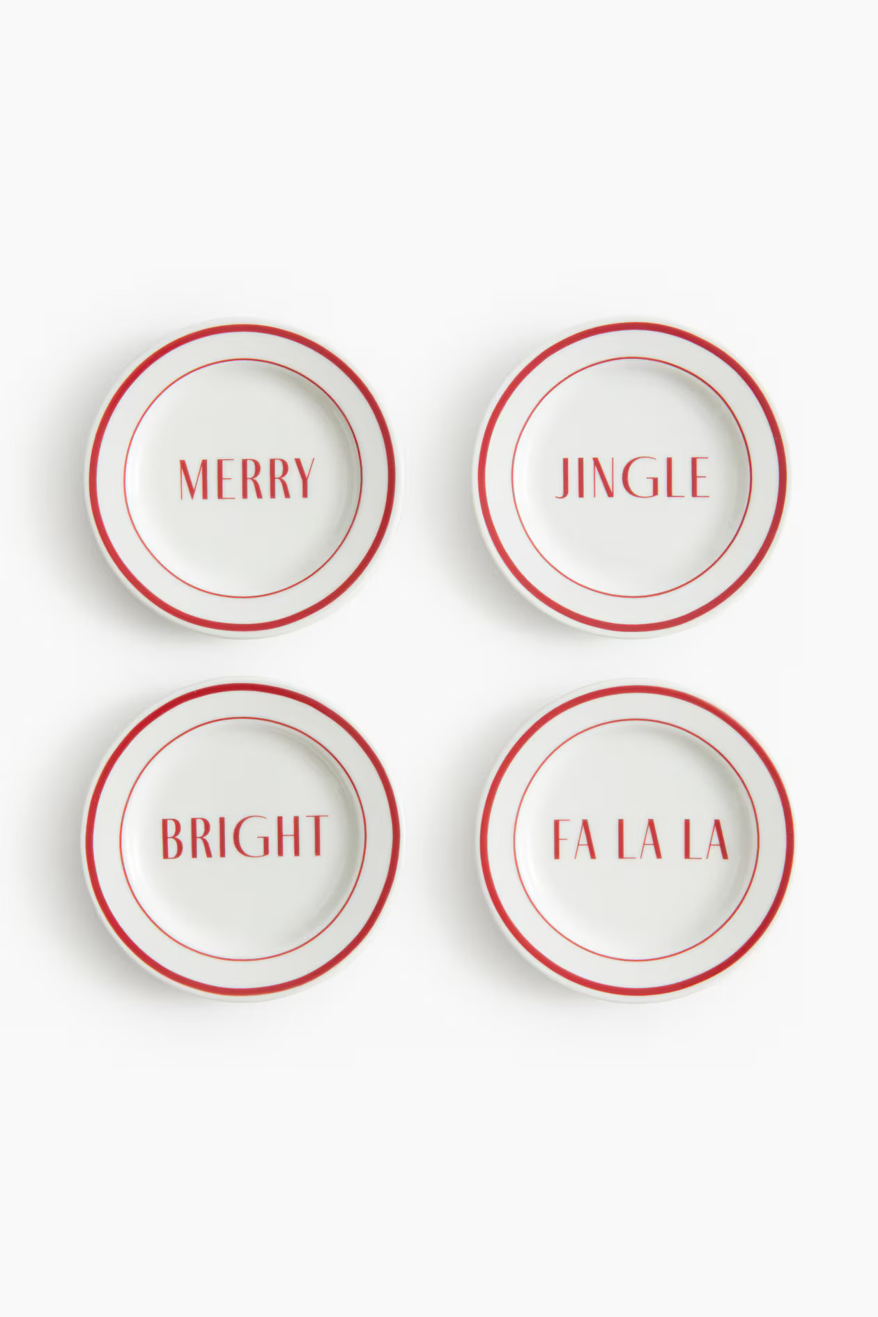4-Pack Small Porcelain Plates | H&M (US + CA)