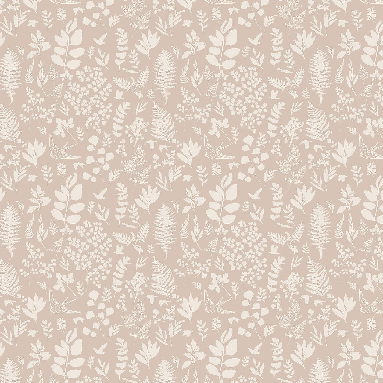 Chasing Paper Blush Pink Fern Peel and Stick Wallpaper 2'x12' | Crate & Kids | Crate & Barrel