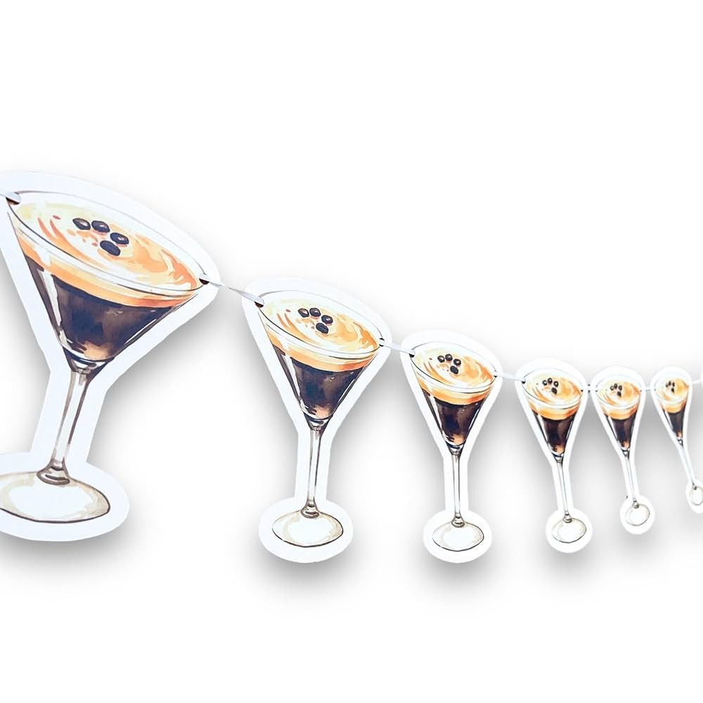 Espresso Martini Banner | Espresso Martini Garland | Espresso Martini Decorations | A Tini Bit Ol... | Amazon (US)