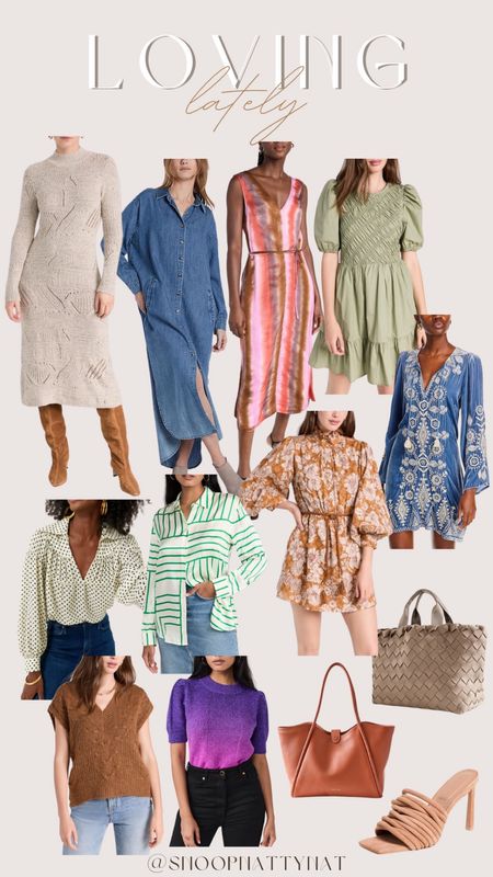 Loving lately - fall fashion - chic outfit ideas - preppy style - casual fall outfits - fall midi dresses - fall accessories - tops for fall 
