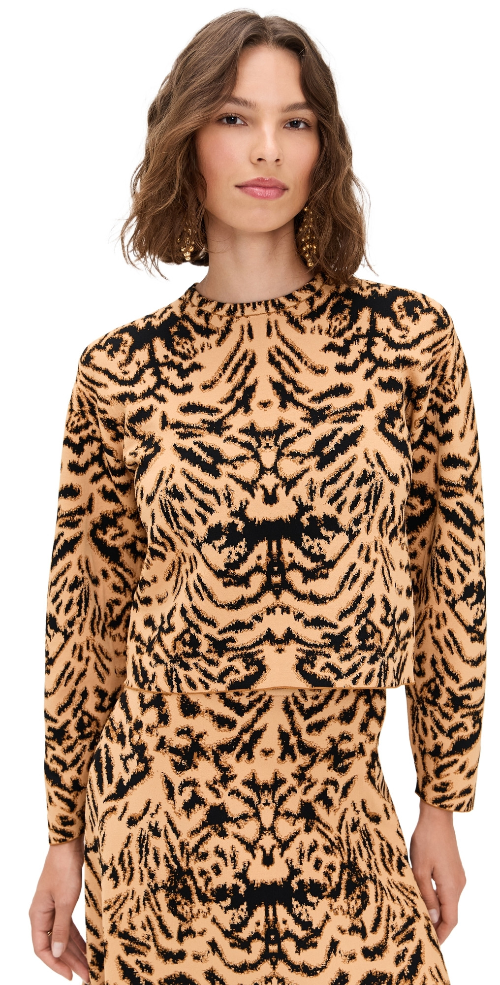 Ulla Johnson Cade Jacquard Knit Long Sleeve Pullover Bengal S | Shopbop