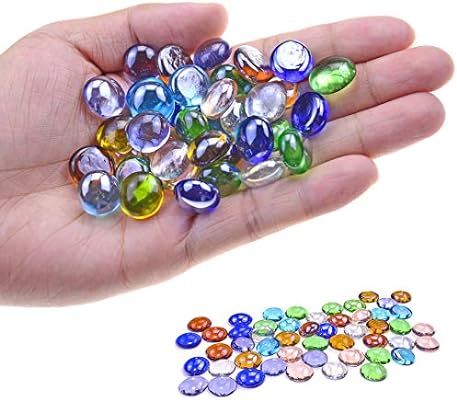 Amazon.com: KINGOU Replacement Mancala Stones Mixed Colored Flat Glass Pebbles / Beads / Gems for... | Amazon (US)