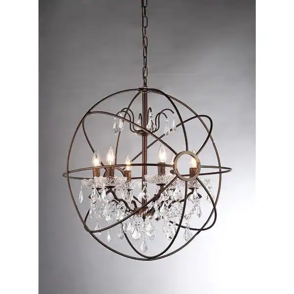 Edwards Antique Bronze 32-inch Orb Chandelier - Brown | Bed Bath & Beyond