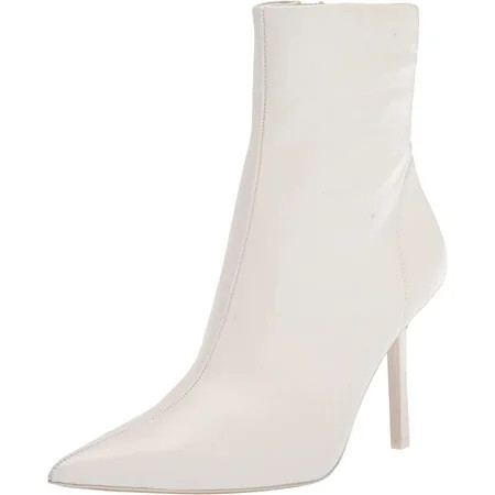 Steve Madden Elysia White Leather Stiletto Heel Pointed Toe Fashion Ankle Boots (White Leather 6) | Walmart (US)
