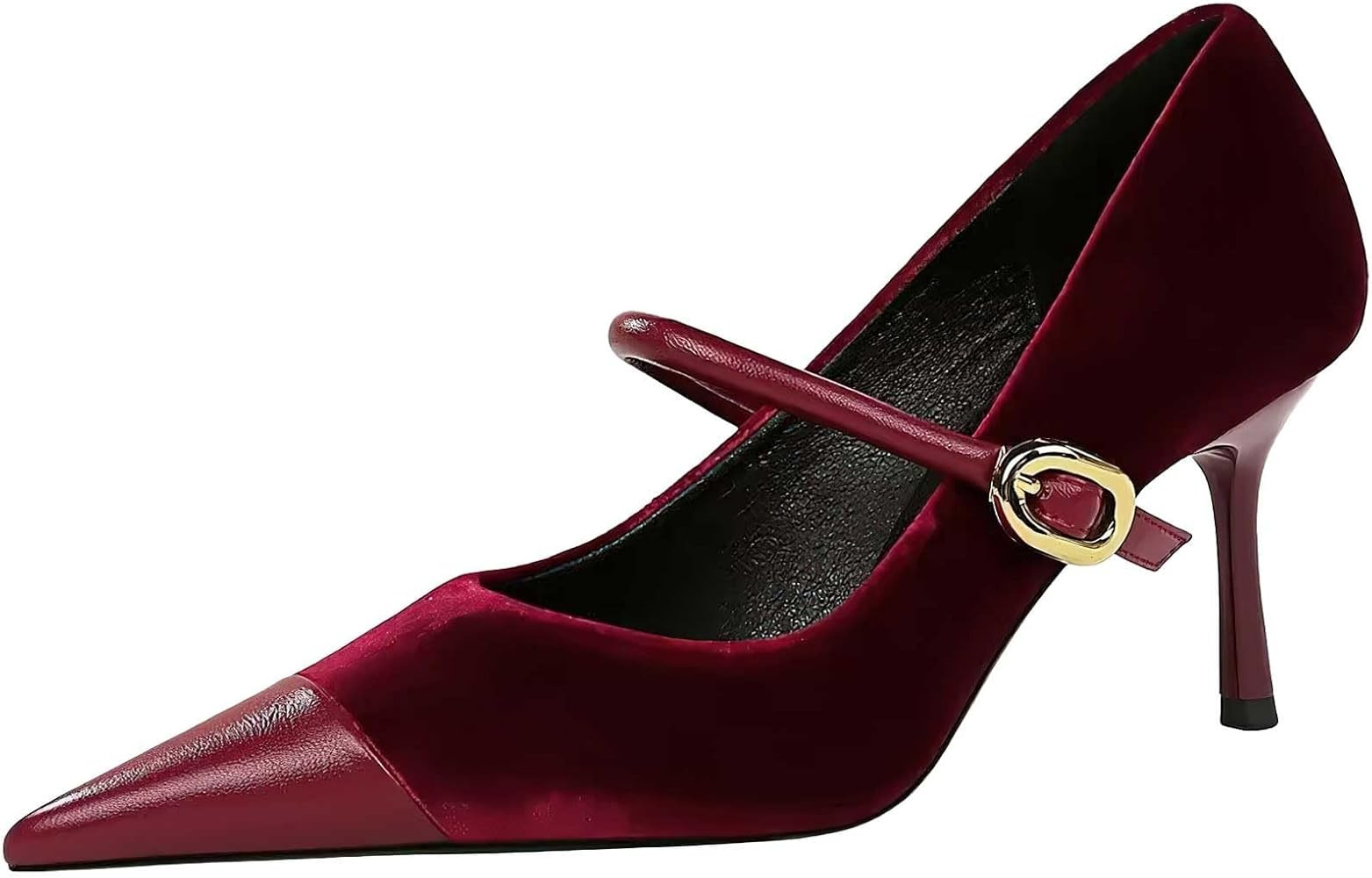 baobeijiadao Womens Pointed Toe Heeled Pumps Slip On Stiletto Heels Single-Strap Wedding Evening ... | Amazon (US)