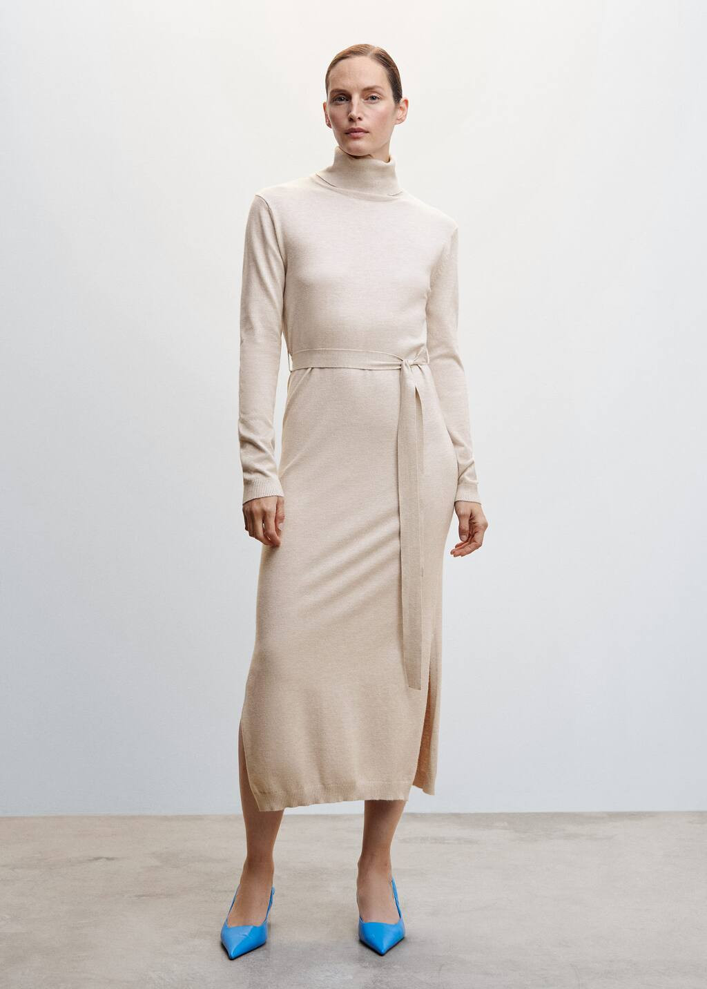 Knitted turtleneck dress -  Women | Mango USA | MANGO (US)