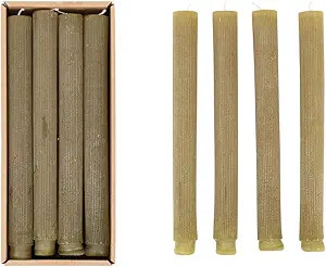 Creative Co-Op Unscented Pleated Taper Candles in Box, Set of 12 | Amazon (US)