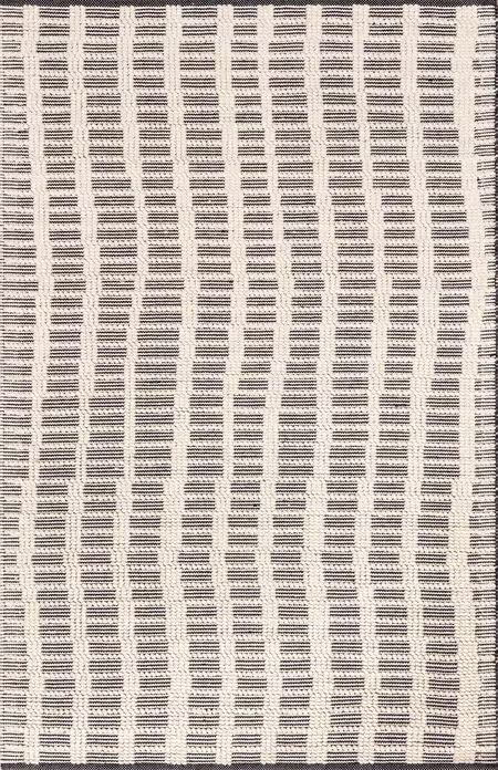 Ivory Parker Check Textured Area Rug | Rugs USA
