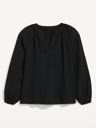 Split-Neck Blouse for Women | Old Navy (US)