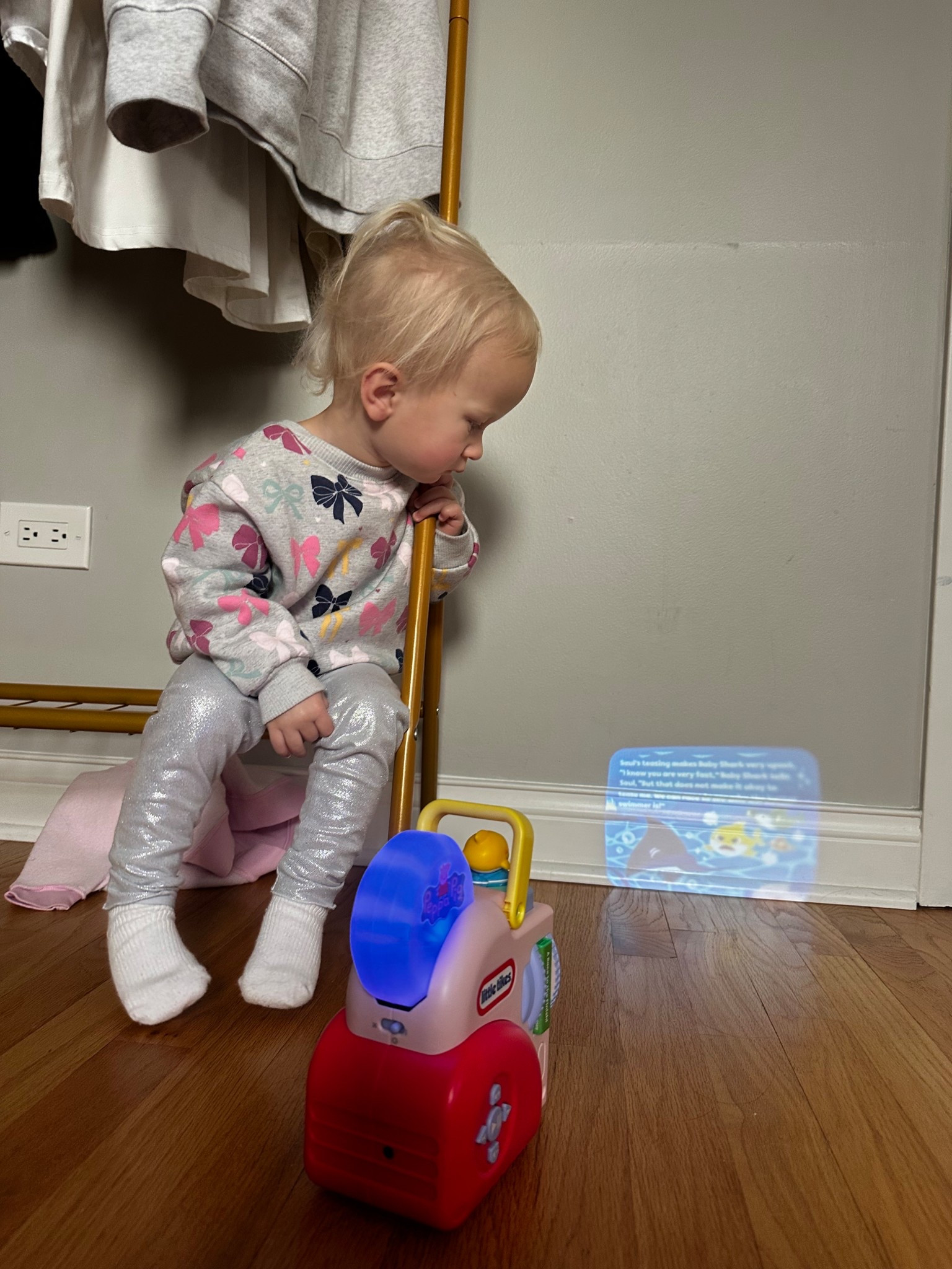 My girl loves her little tykes projector! We watch books for hours on this #toddlermom #toddler 

#LTKKids #LTKFindsUnder50 #LTKmomlife