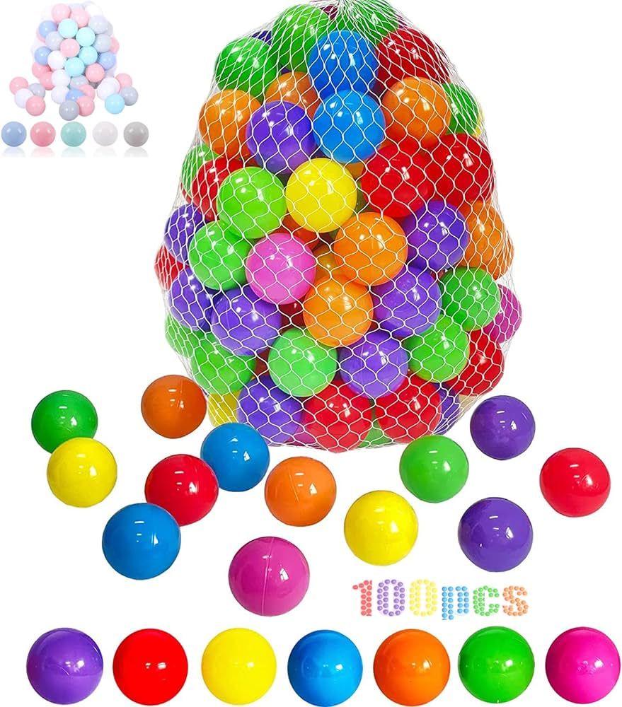 LANGXUN Soft Plastic Ball Pit Balls, Plastic Toy Balls for Kids, Ideal Gift for Baby Toddler Birt... | Amazon (US)