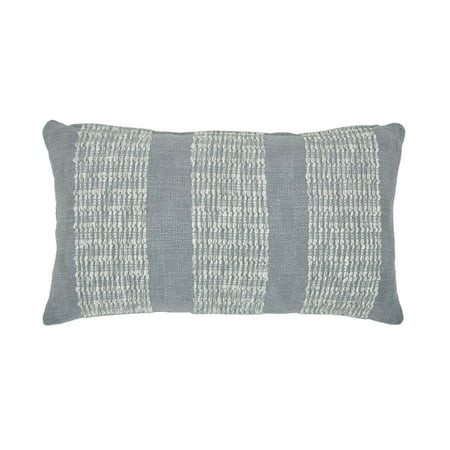 BHG Textured Panel Stripe Decorative Pillow 14x24 Grey | Walmart (US)