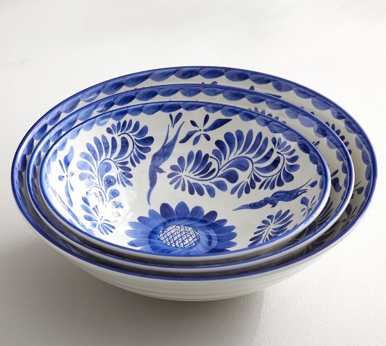 Puebla Outdoor Melamine Nesting Serving Bowls - Set of 3 | Pottery Barn (US)
