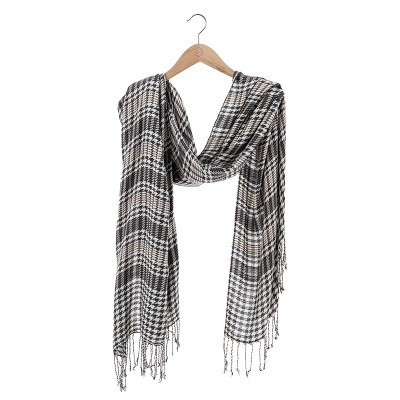 Aventura Clothing Women's Classic Houndstooth Scarf - Grey, One Size Fits Most | Target