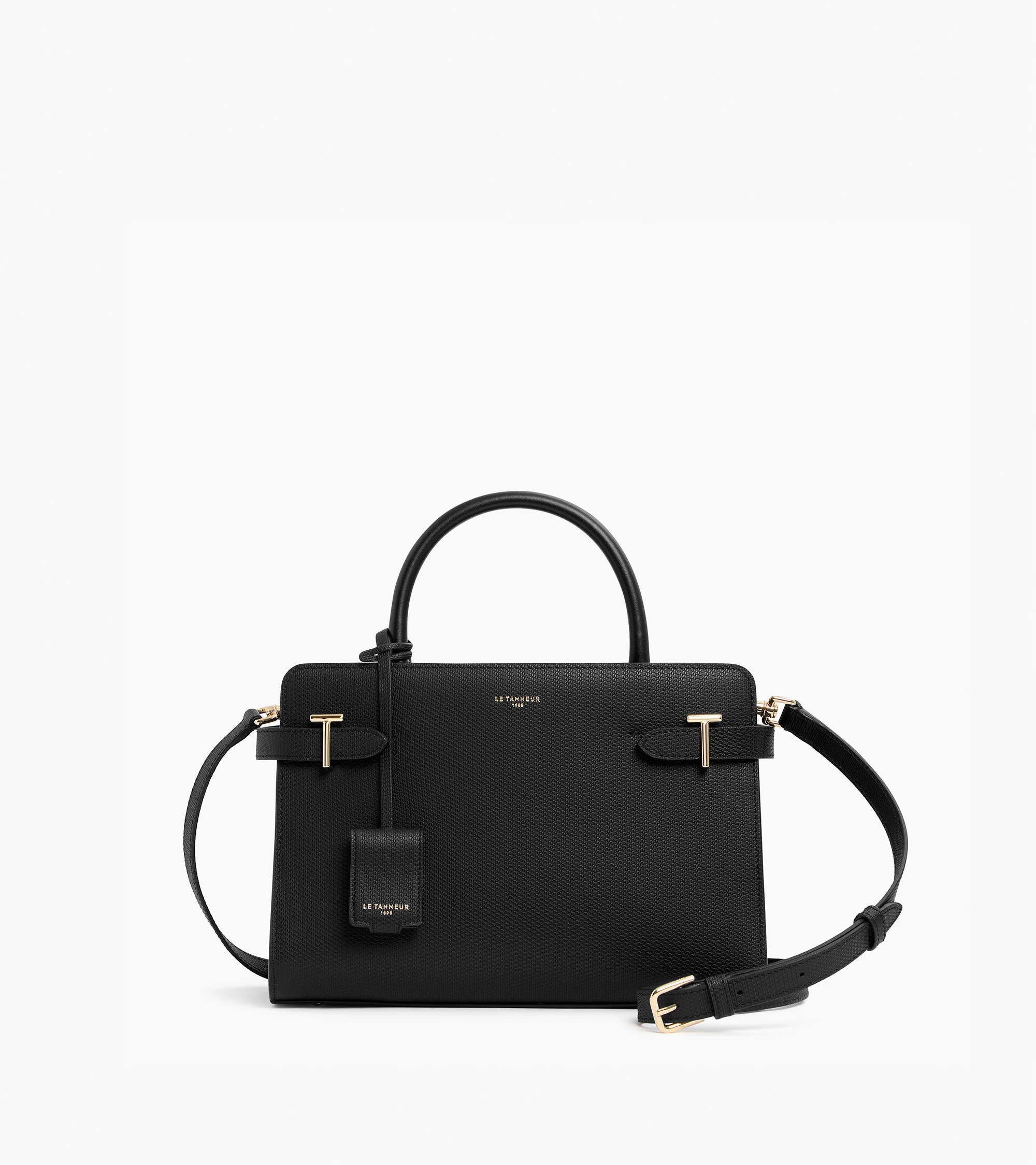 Emilie medium-sized handbag in signature t leather | Le Tanneur