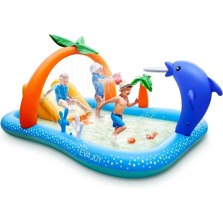 Sable Inflatable Pool, 95 x 75 x 40in Rectangular Swimming Pool for Toddlers, Kids, Family, Above... | Walmart (US)