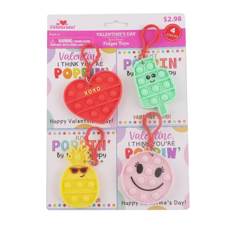 Valentine's Day Fidget Toy Party Favors, 4 Count, by Way To Celebrate | Walmart (US)