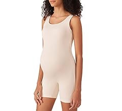 POSHDIVAH Women's Maternity Scoop Neck Sleeveless Bodysuit Tank Top Jumpsuits Shapewear Shorts Ro... | Amazon (US)