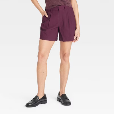 Women's High-Rise Pleat Front Shorts - A New Day™ | Target
