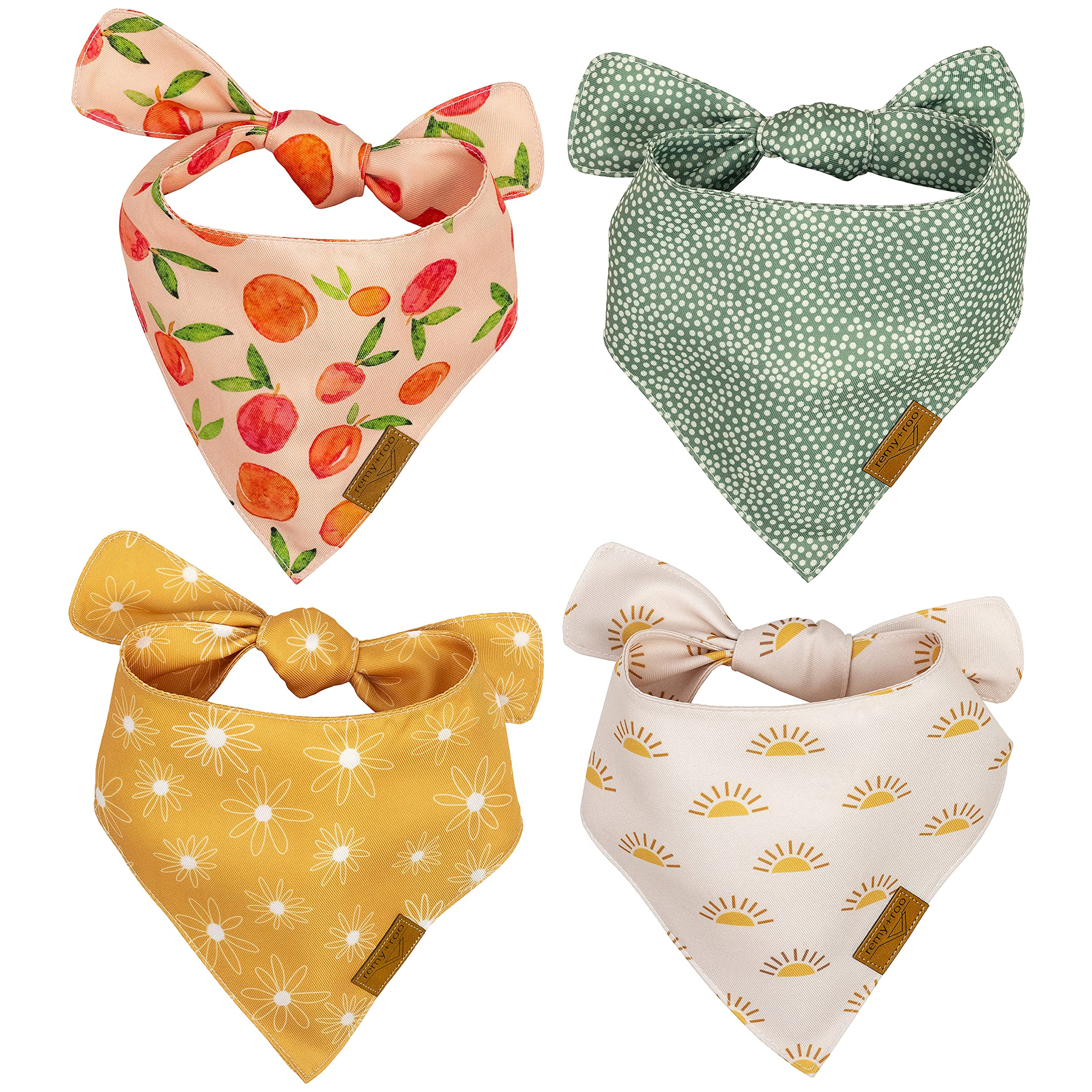 Remy+Roo Large Spring Dog Bandanas - 4 Pack Katherine Set | Premium Durable Adjustable Polyester ... | Amazon (US)