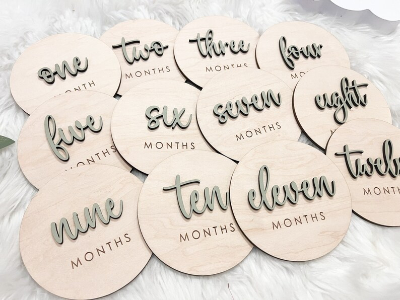 Baby Monthly Milestone Cards, Baby Month Photo Signs, Monthly Milestone Marker, Baby Shower Gift,... | Etsy (Global)