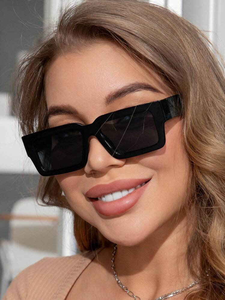 Vintage Cat-Eye Plastic Frame Fashion Eyeglasses, Unisex Design Beach Accessories For Women Glasses Shades Basics Fall Winter Women Outfits Clothes Business Casual Gifts For Summer Beach Vacation,Outdoor,Travel | SHEIN