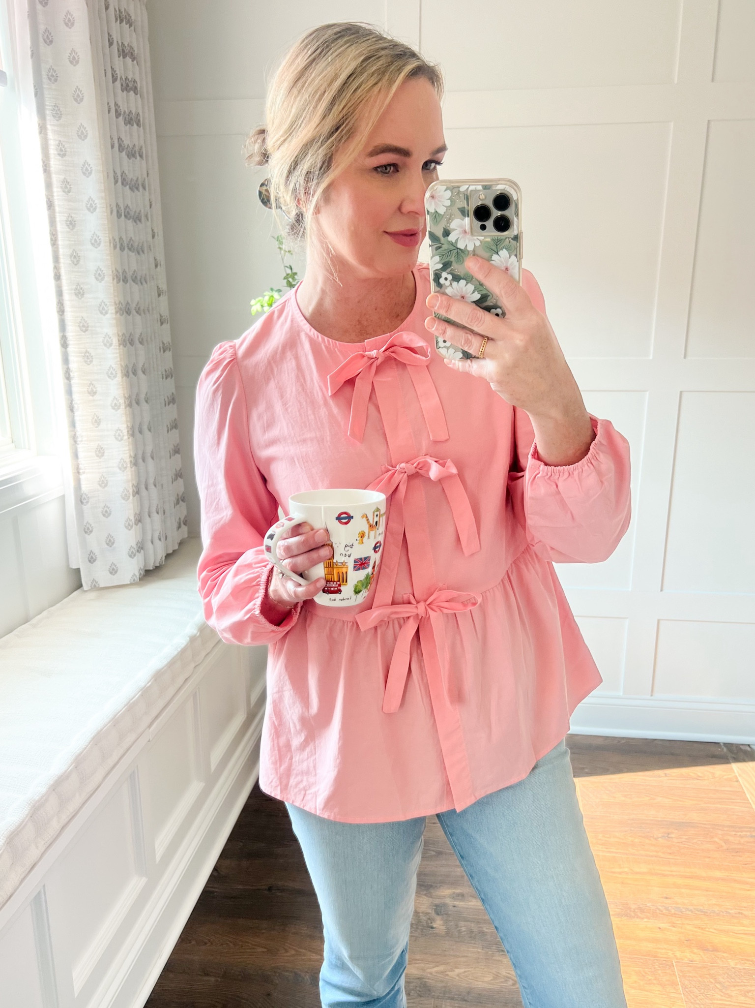 The cutest bow top from Amazon! Don’t pay attention to the stock photo on the Amazon site that shows the front open and skin exposed. You can tie the bows tight like I did.  So many colors available. I’m wearing a size small for reference  

#LTKSaleAlert #LTKStyleTip