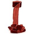 DINDOSAL Rust Silk Velvet Ribbon 1.5 Inch Frayed Edge Ribbon Rustic Style Fringe Gift Ribbon Raw ... | Amazon (US)