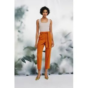 Calça veludo cós elástico laranja cerâmica 38 | OffPremium (BR)