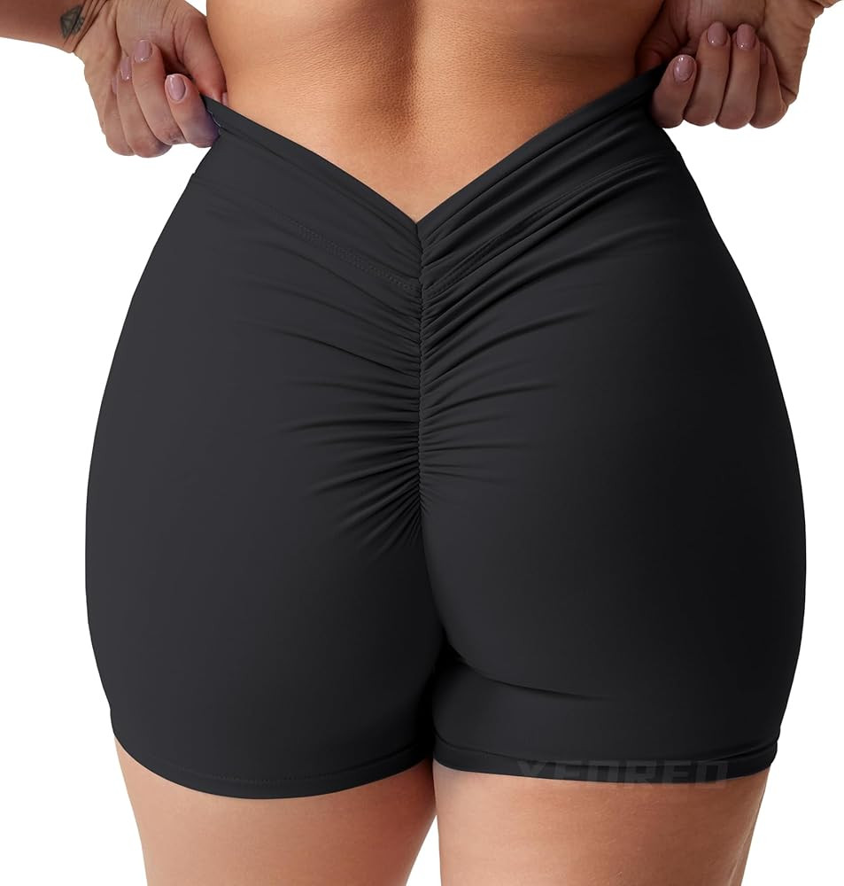 YEOREO Daze Workout Shorts Womens Scrunch Butt Gym Shorts for Women V Back Booty Butt Lifting Bik... | Amazon (US)
