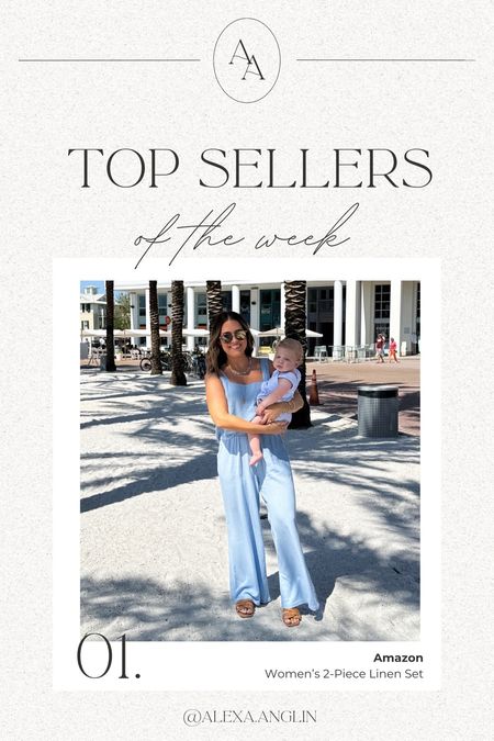 Top sellers of the week— amazon 2-piece linen set // I’m wearing a size small! So comfy + lots of colors! // amazon find, beach, pool, travel outfit, resort wear 

#LTKswim #LTKtravel #LTKfindsunder50