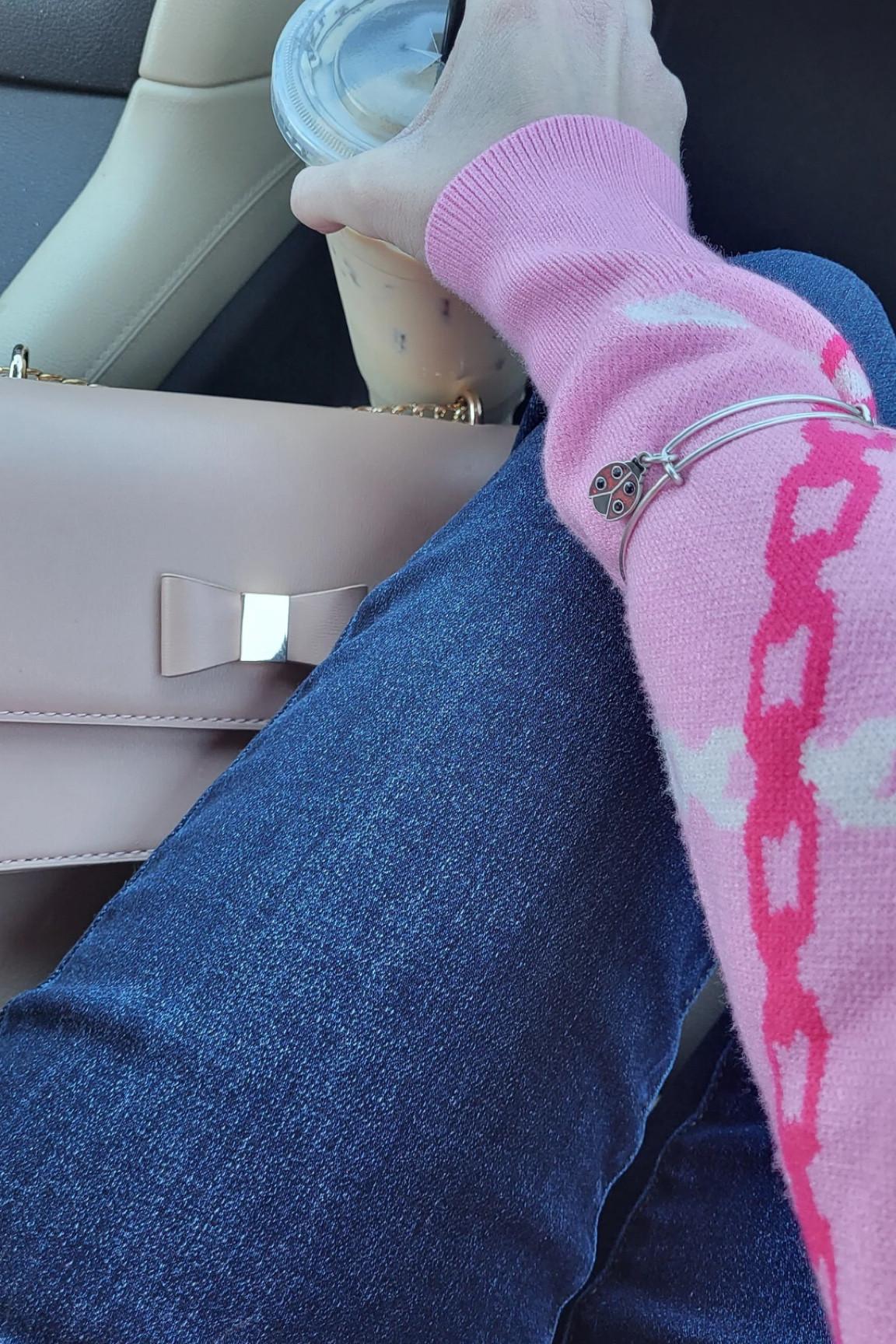 My cozy Mamie Sweater and Becca Jeans from Avara are two of my favorite pieces! 💗 The jeans fit TTS and are so comfortable. They have a trendy raw hem too!  My bracelet was a sweet gift from a friend, and I linked a similar bag to mine as well  

#LTKfindsunder50 #LTKfindsunder100 #LTKitbag