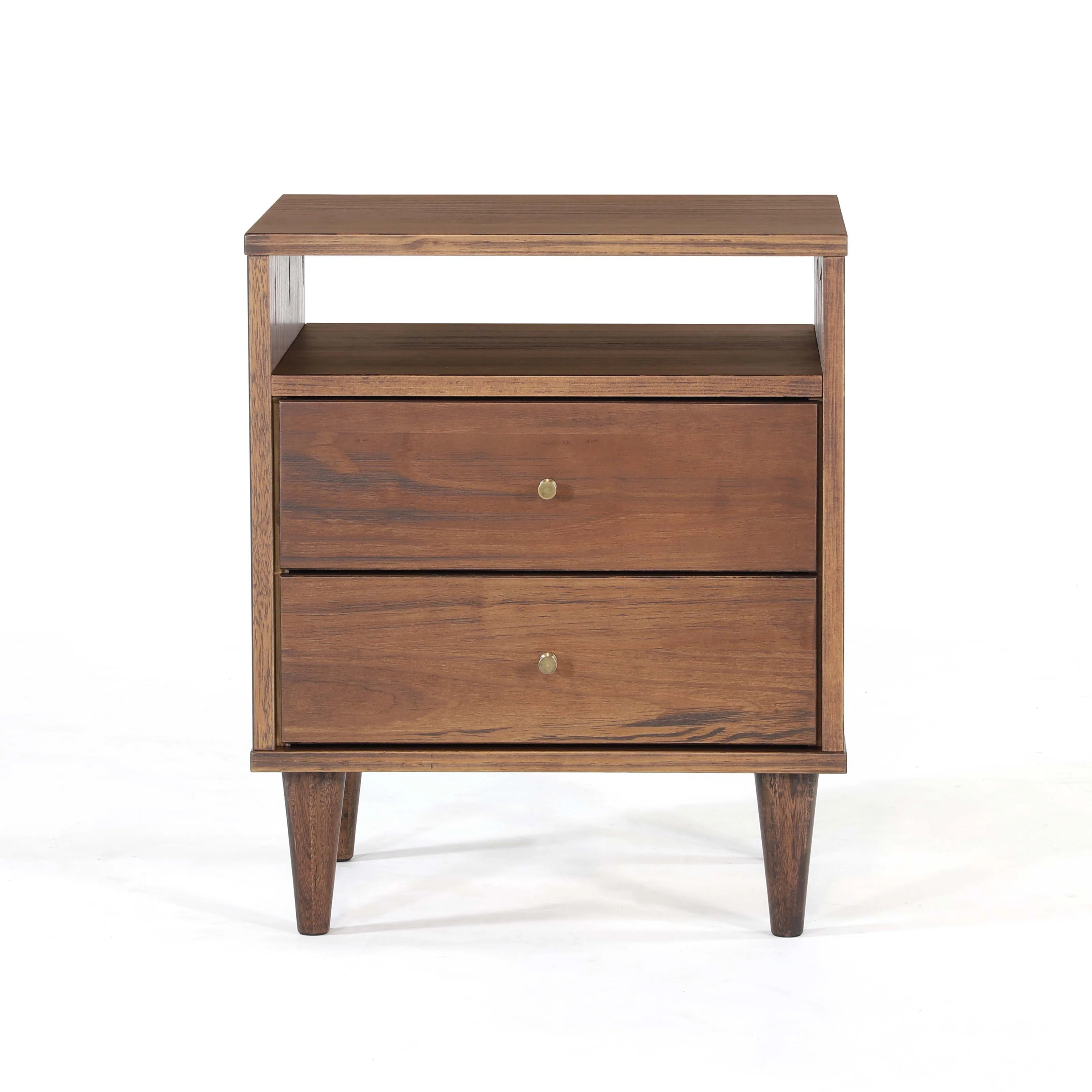 Mid Century Two-Drawer Nightstand | Wayfair North America