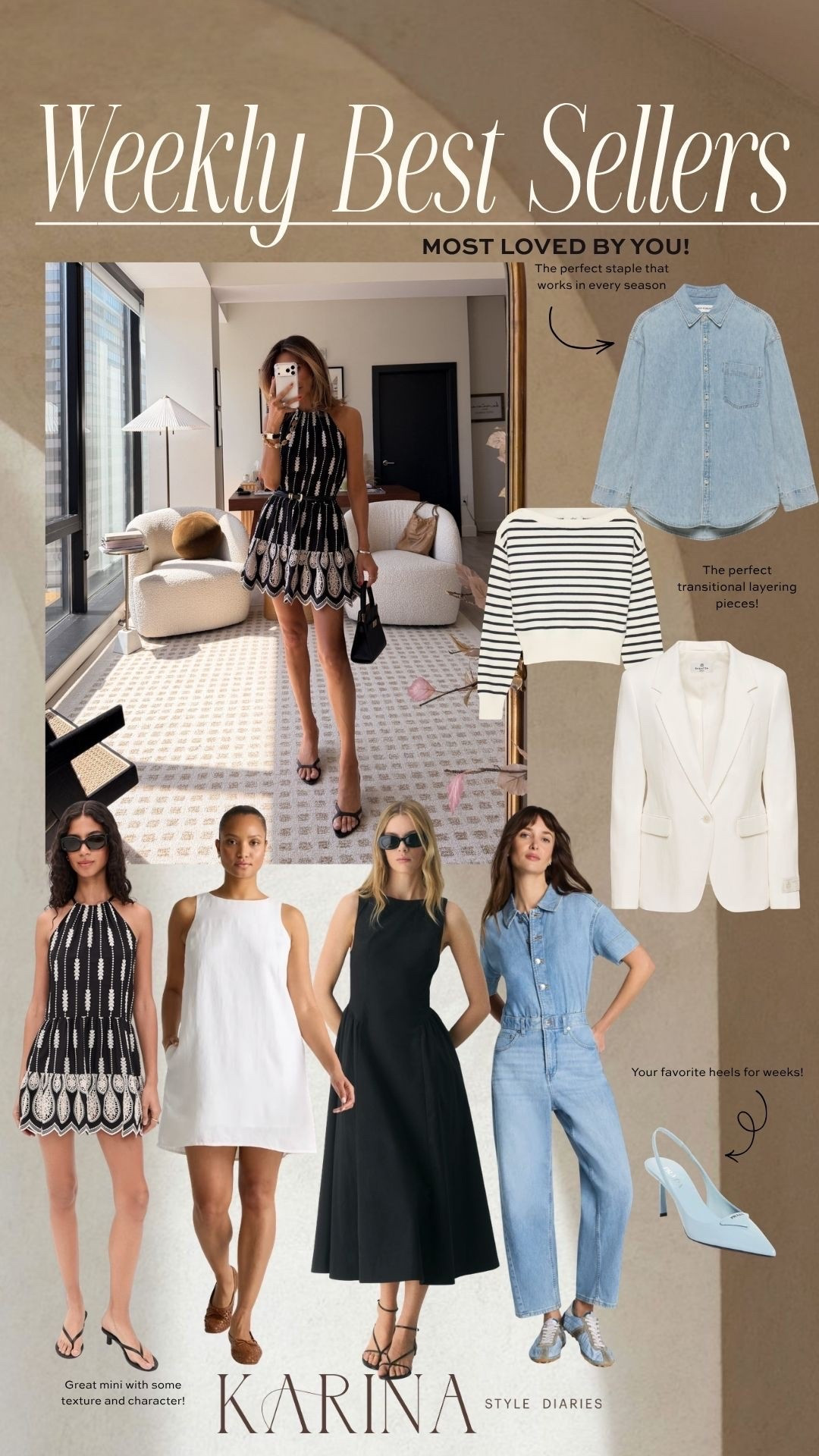 This week’s most loved by you! Lots of dresses and a jumpsuit, super easy to style in a pinch! The layering pieces work with everything, super great staples for transitioning weather!

#LTKSeasonal #LTKWorkwear #LTKTravel